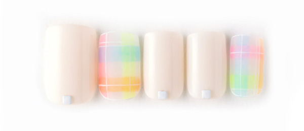 Spring neon check(中西 優奈) | ネイルサロンtricia（トリシア）銀座店